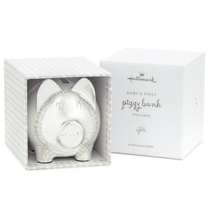 Hallmark Silver-Plated Baby's FirstPiggy Bank